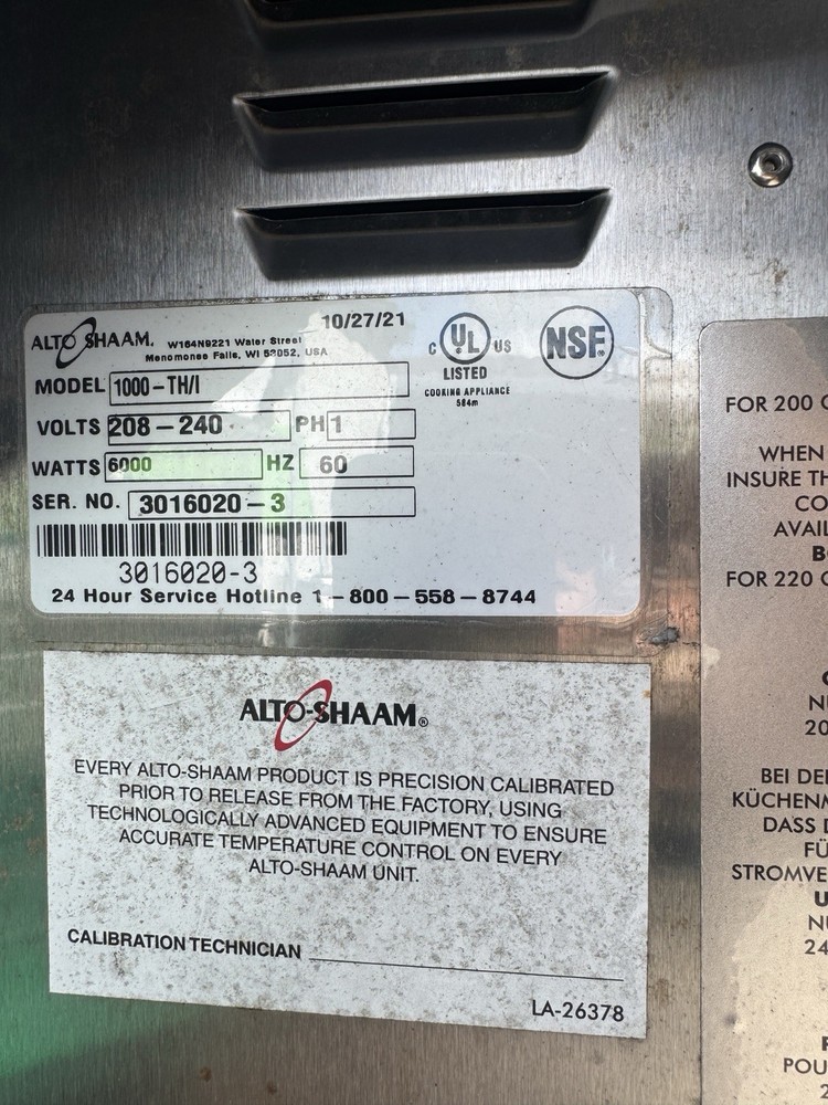 Alto-Shaam 1000-th/I Cook and Hold Double Stack Oven