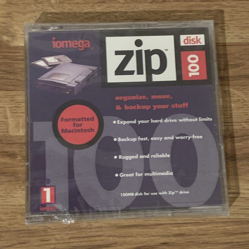 SHIPS SAME DAY iomega 100MB ZIP DISK FORMATTED FOR MAC