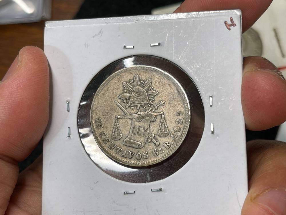 1883 Go B Mexico 25 Centavos Great Condition