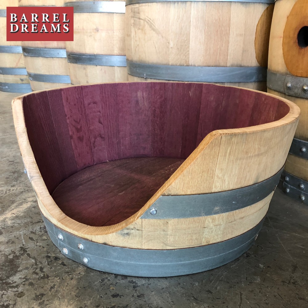Wine Barrel Dog Bed