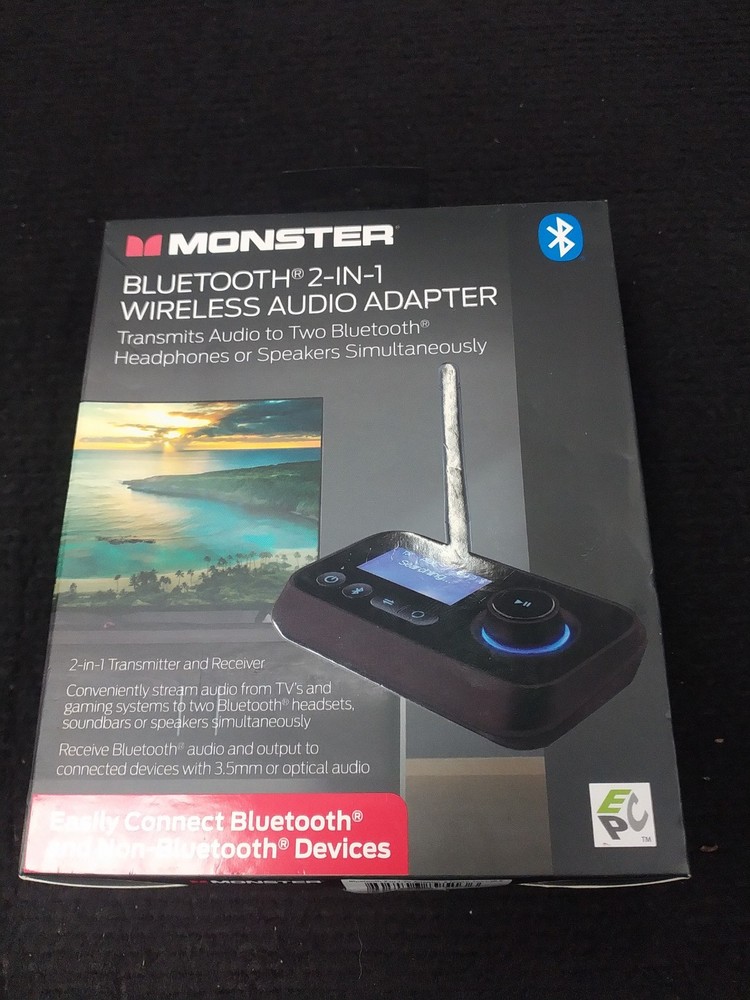 Monster MBA9-1011-BLK Bluetooth Wireless Audio Adapter Transmitter/Receiver