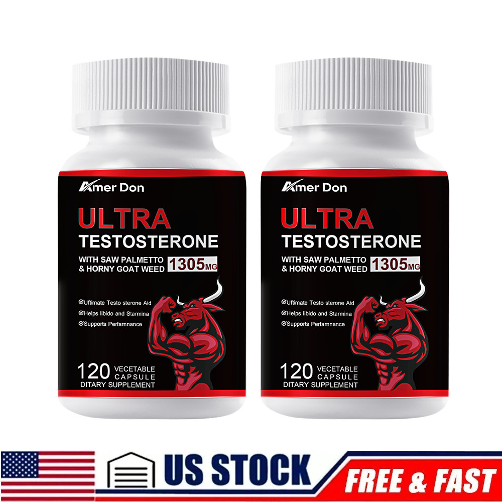 Testosterone Booster - Increase Energy, Improve Muscle Strength & Growth 2 PACK