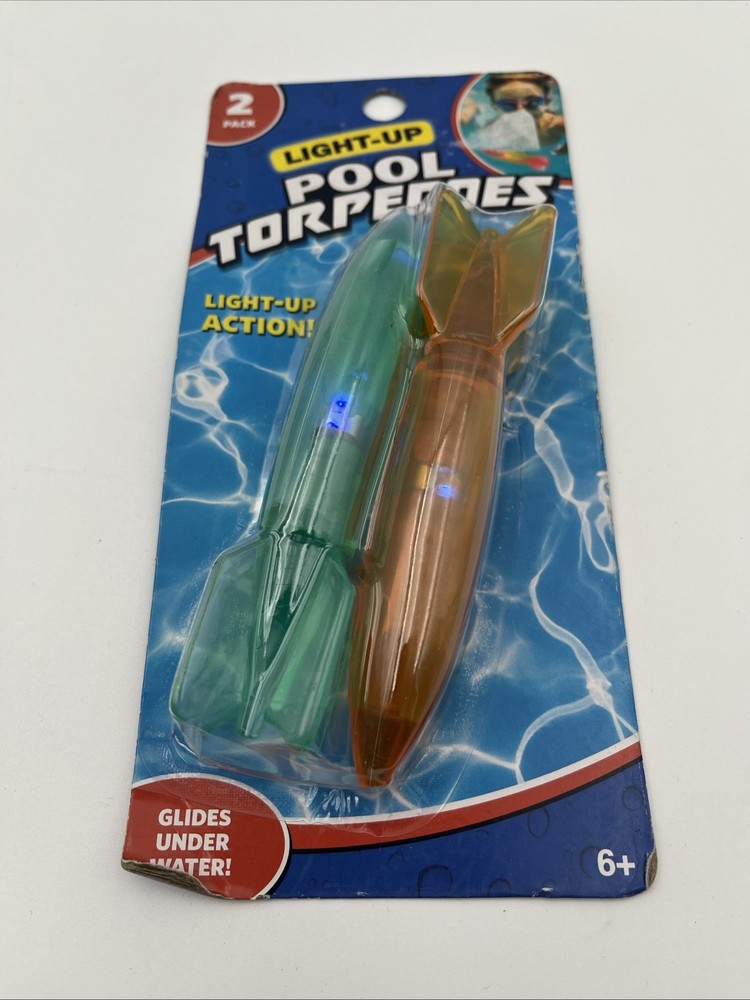 Light Up Pool Torpedoes Orange/blue