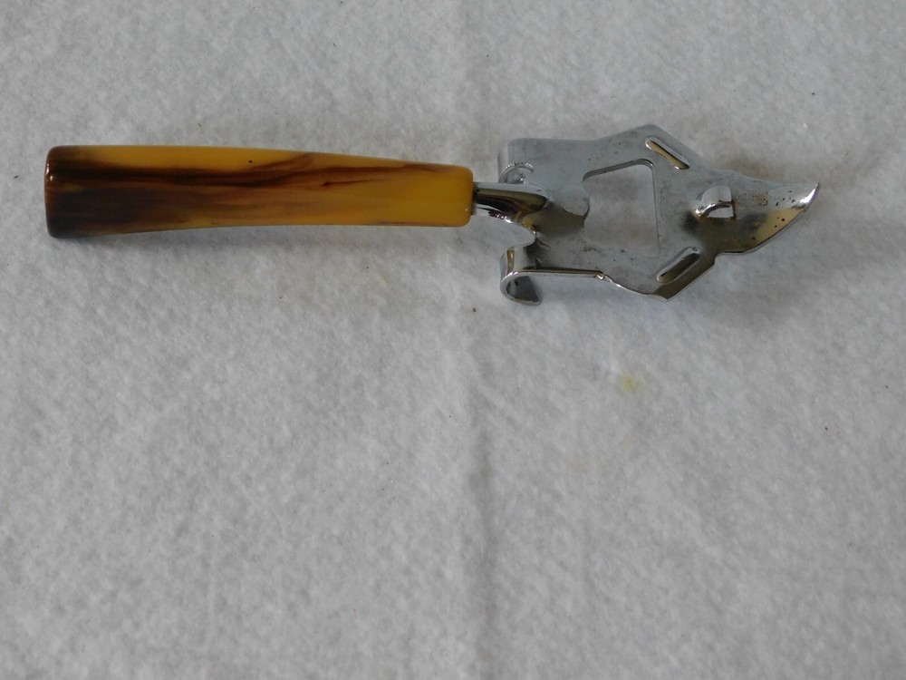 Vintage Bakelite Handle Can Bottle Opener Butterscotch