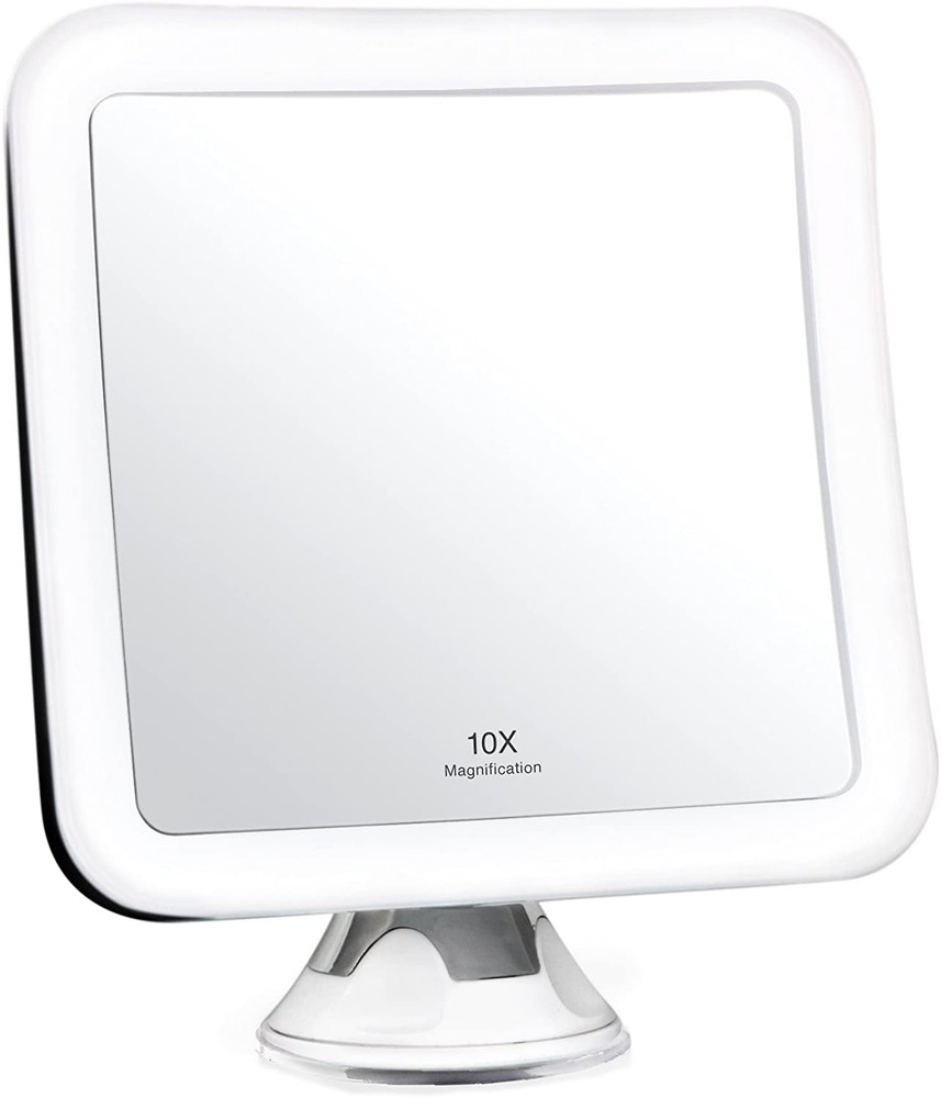 10X Magnifying Lighted Makeup Mirror - Daylight LED Vanity Mirror - Compact, Cor