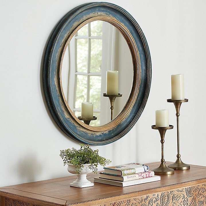 Ballard DesignsCassidy Mirror - Blue, 25"