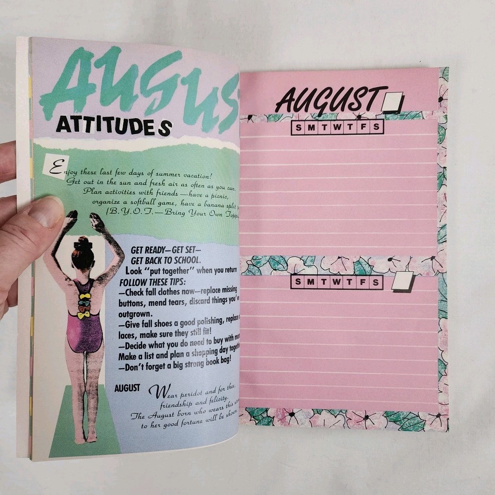Vintage Gitano Diary Notebook Date Keeper Schedule Address Book Assignments 1989