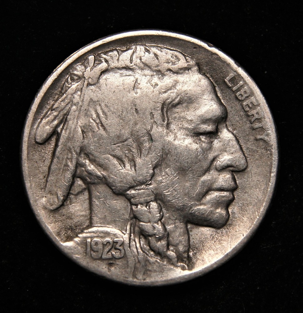 1923-S Buffalo Nickel Struck Through