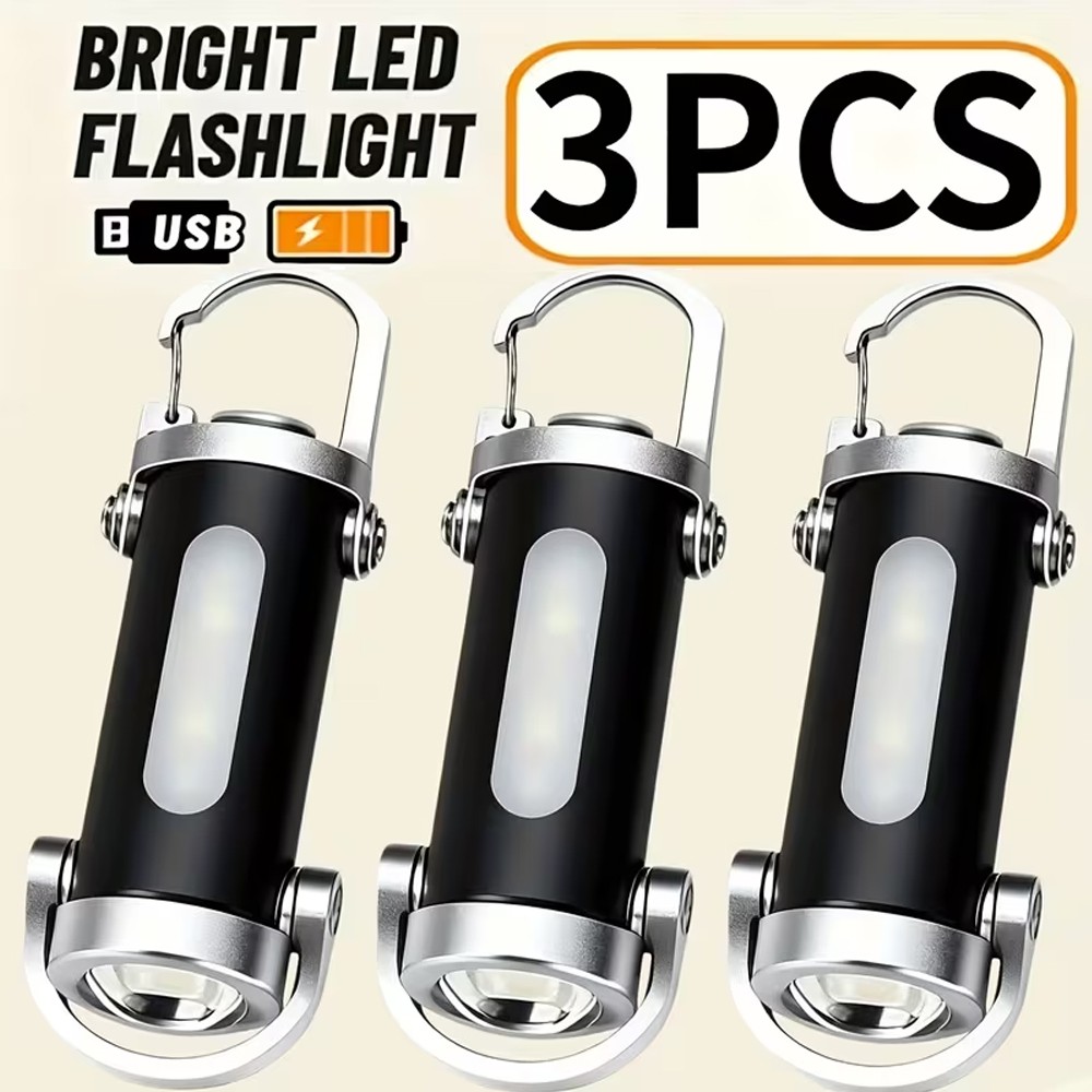 Portable Rechargeable Bright Keychain Flashlight Phone Charger,Emboadlie Mode AE