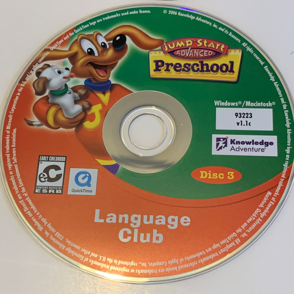 Jump Start Advanced Preschool 4 CD-ROM Software Set Incl. User Guide Windows/Mac