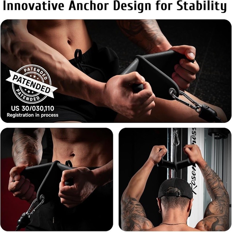 Versatile Lat Pulldown Bar Set Ergonomic Handles Back Workouts Muscle Engagement