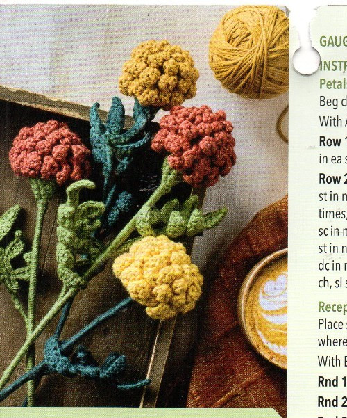 MARIGOLD FLOWER CROCHET PATTERN