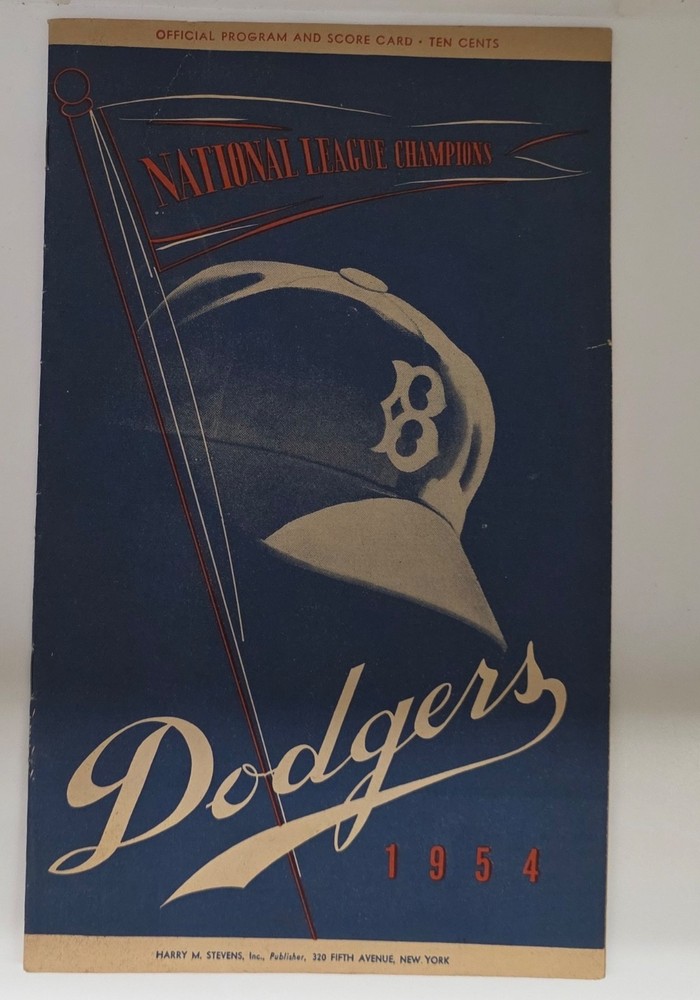 1956 NY Dodgers Program Scorecard