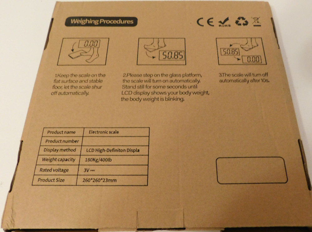 NEW IN BOX ELECTRONIC SCALE--BATTERIES INCLUDED