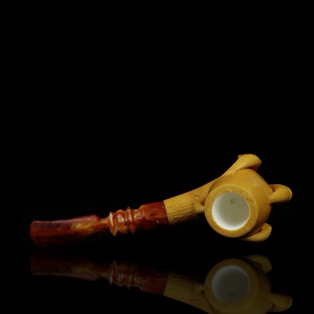 Smooth Eagle Claw Pipe New Block Meerschaum Handmade W Case#874