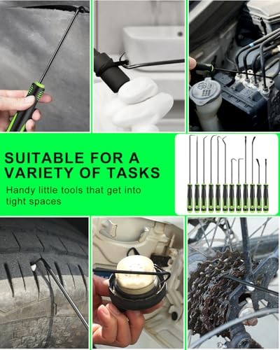 12 PCS Precision Pick and Hook Tools Set, Long and Short Pick Tool Set for Car