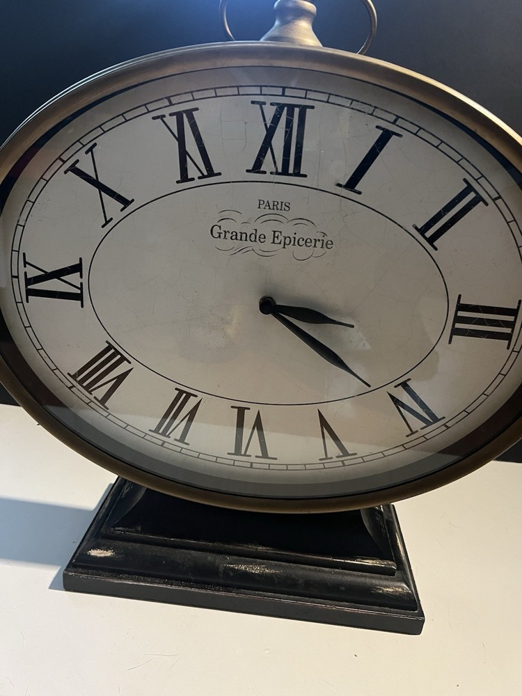 Paris Grande Epicerie Oval Desk Clock