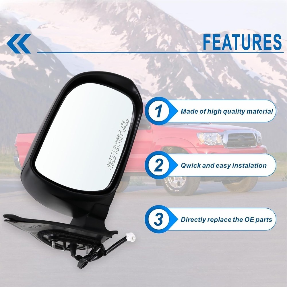Right Passenger Side Mirror Compatible With 2005 2006 2007 2008 2009 2010 2011 T