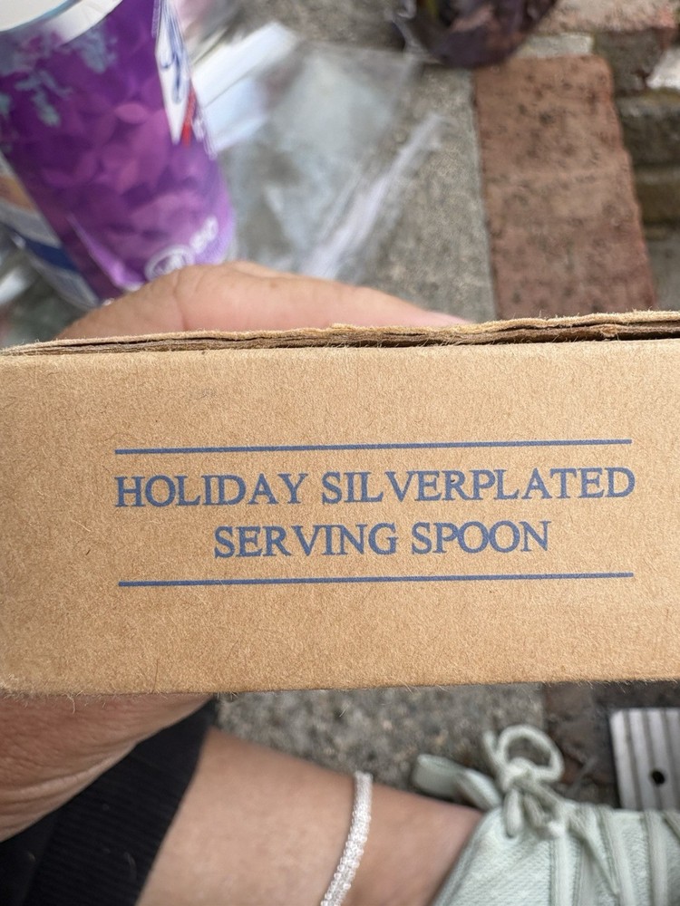1996 Avon SilverPlated Holiday Serving Spoon