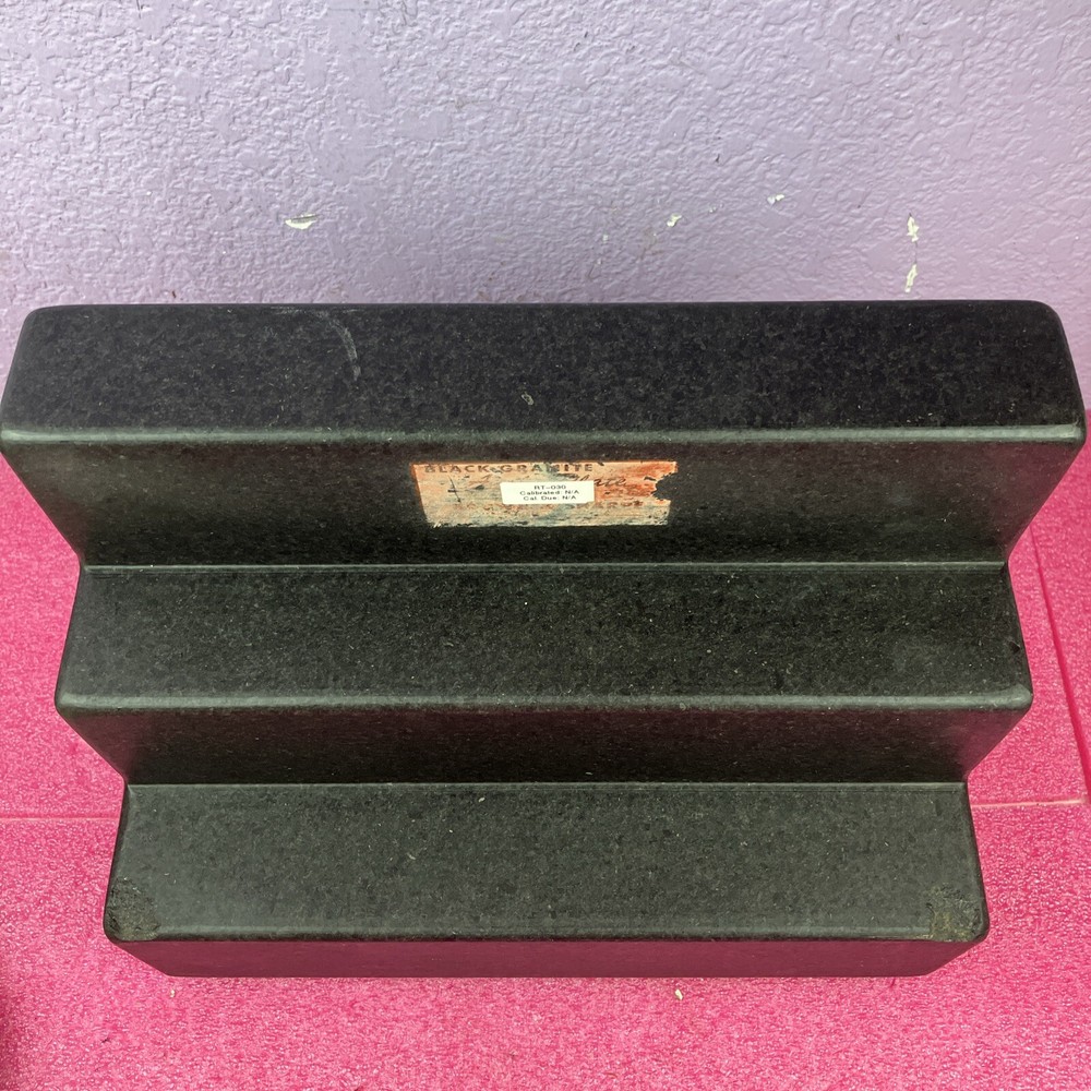 Brown Sharpe Black Granite Angle / Step Block - 12” x 9” x 6”