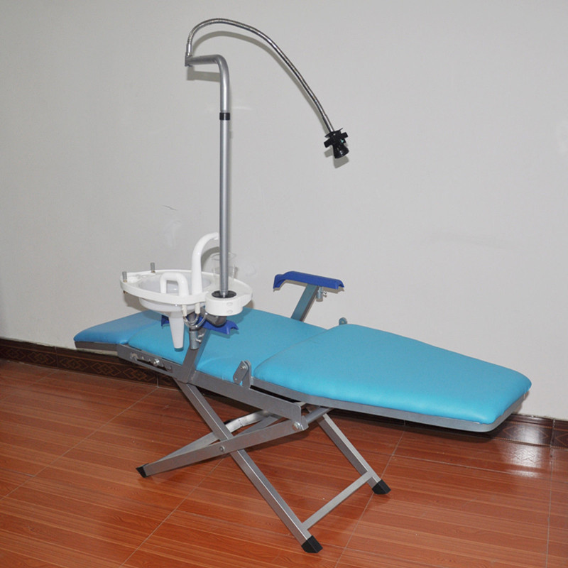 Mobile Dental Folding Chair Unit+Flushing Water Supply System+LED Light