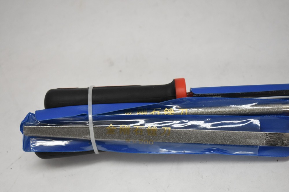 YKLP 8" Diamond Coated File Plastic Handle Hand Tools 4 Pack Red/Black