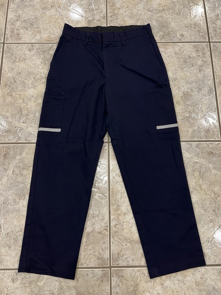 Men 32R-29 Stan Herman Reflective Uniform Cargo Twill Work Pants