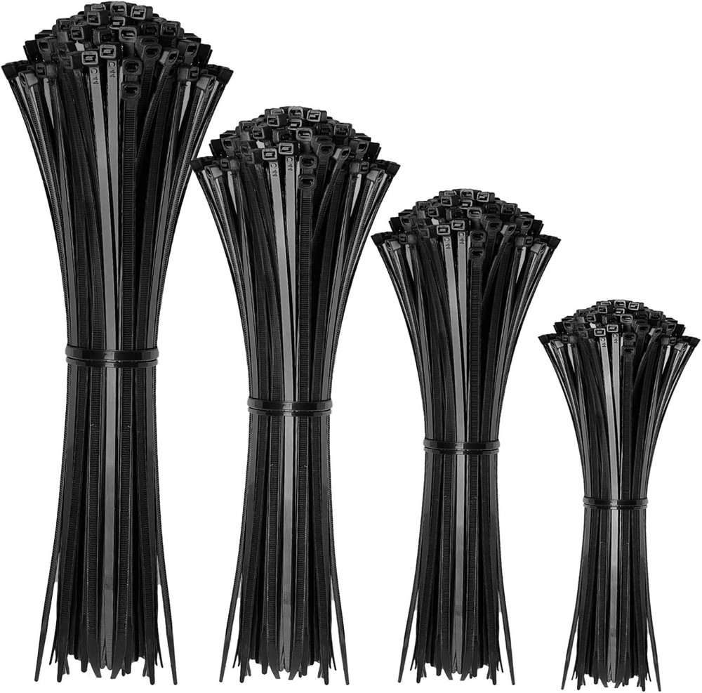 400 Assorted Nylon Cable Ties: Strong & Durable; Perfect for Workshop Projects
