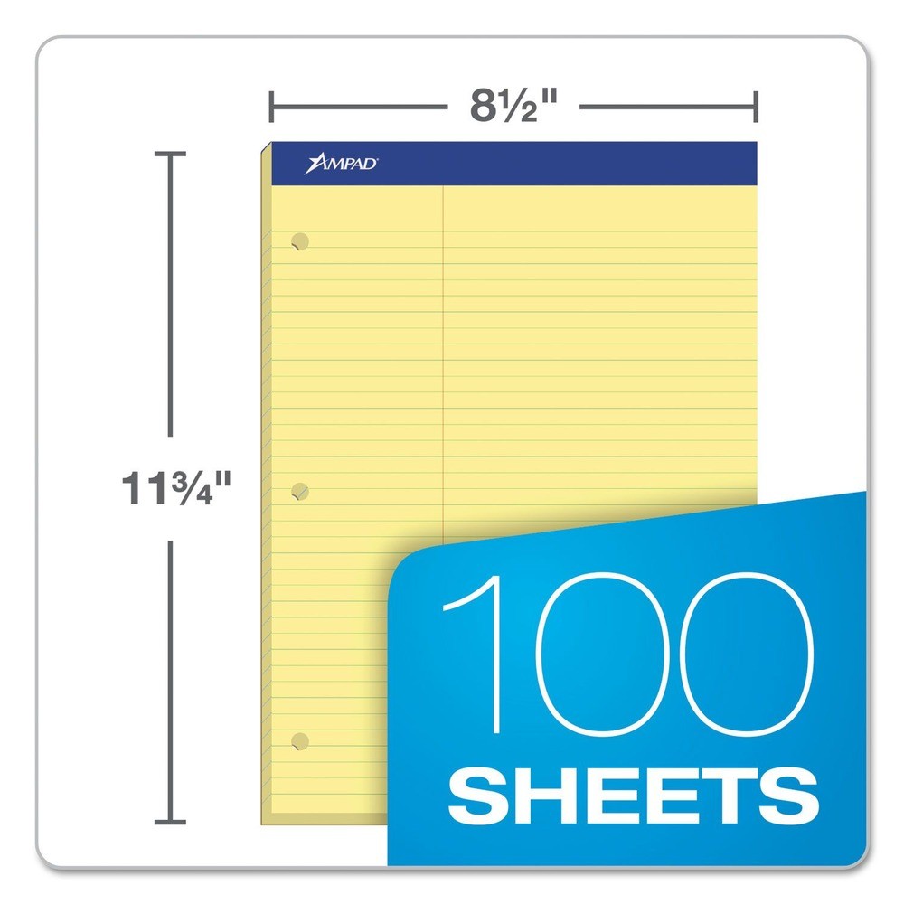 Ampad 20245 100 Sheets Pitman Rule Variation Double Sheet Pads (1 Pad) New