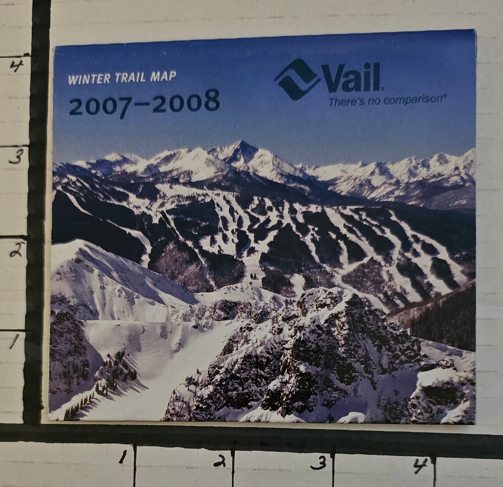 2007/08 VAIL SKI RESORT TRAIL MAP.  MINT UNUSED CONDITION
