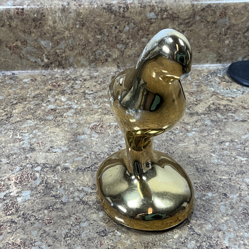 Vintage Ceramic Small Bird Figurine - Gold Nice