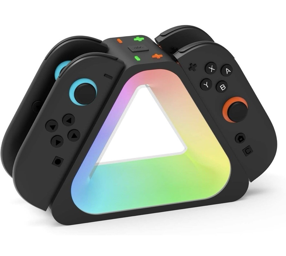 Controller Charging Stand 7 RGB light modes Changing Colors for Switch