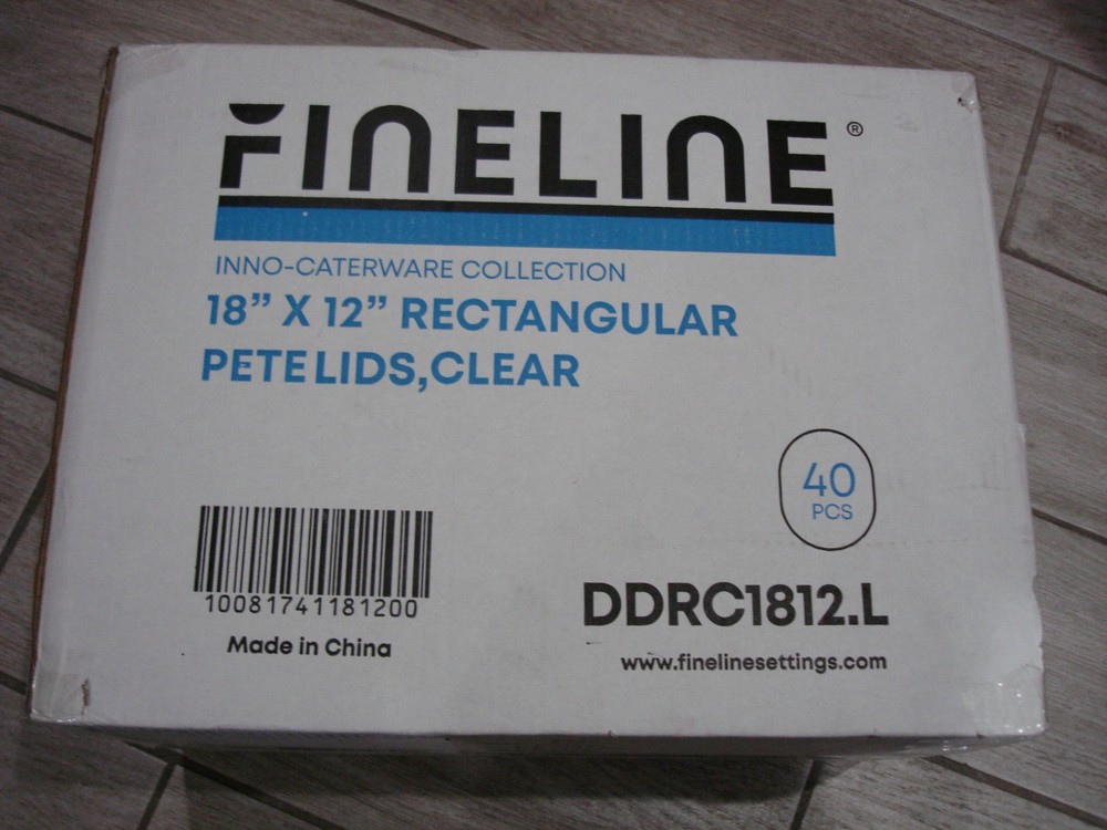 Fineline DDRC1812.L, 12"x18" Clear Rectangular Dome PET Lids, 40 Count Case