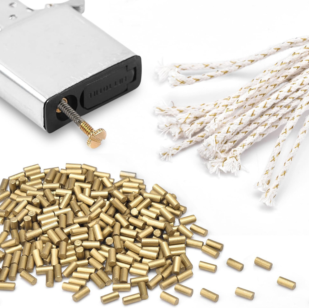 520pcs Lighter Flints Wicks Replacement,Lighter Repair kit Include Flint Stones