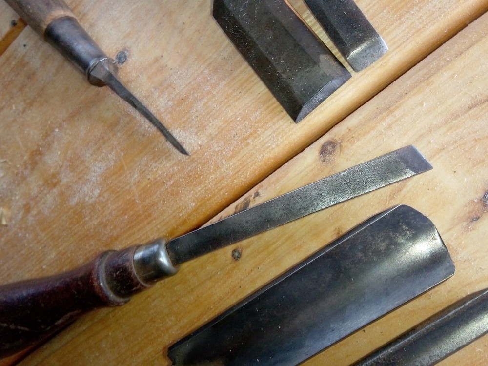 Vintage E A Berg Chisel - Eskilstuna Sweden + other Woodworking tools