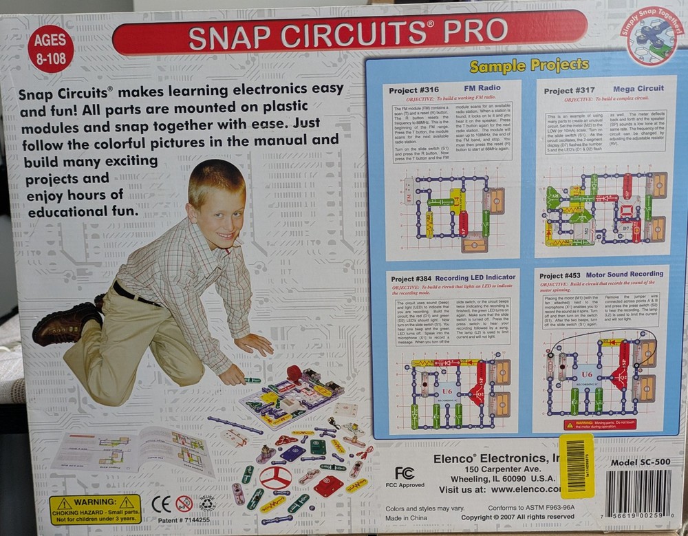 Snap Circuits Pro SC-500 Complete Electronic Science Set STEM Educational 8+