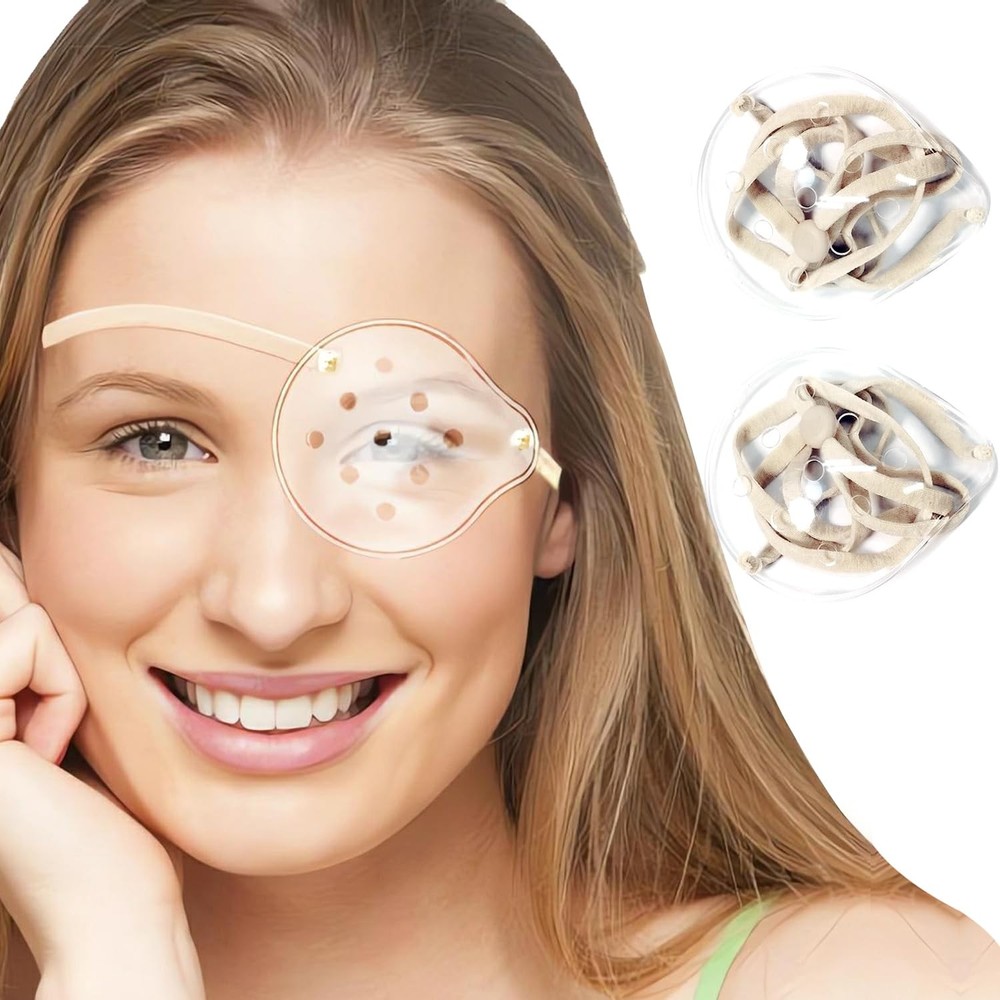 2Pcs Eye Shield After Cataract Surgery,Clear Eye Protector with Adjustable St...