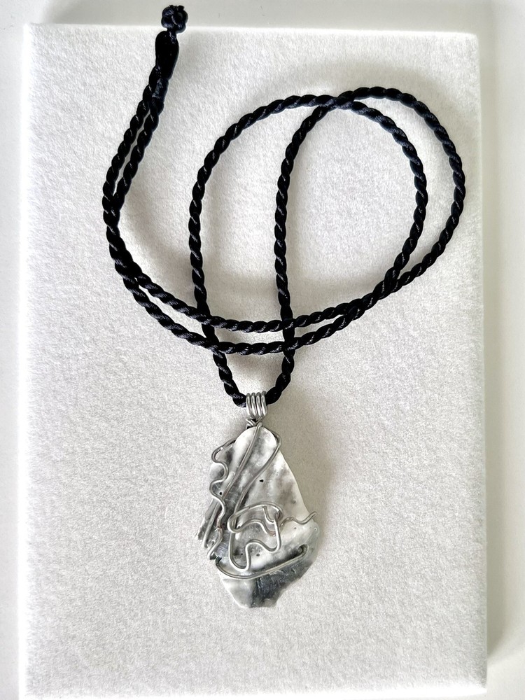 Wire Wrapped Sea Shell Pendant Necklace