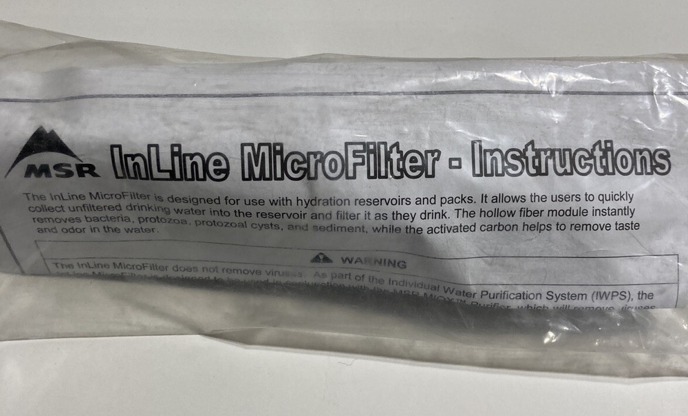 US Military Surplus Hydration InLine MSR MicroFilter, New 4610-01-542-3842