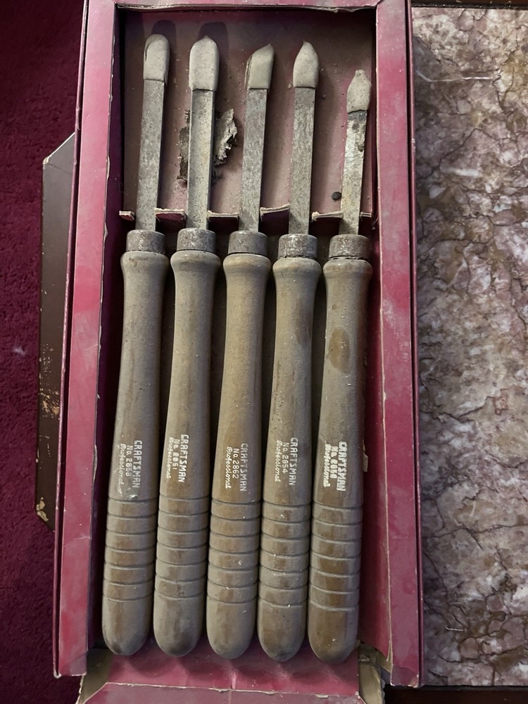 Vintage Craftsman Professional Lathe Tools 5 Pieces