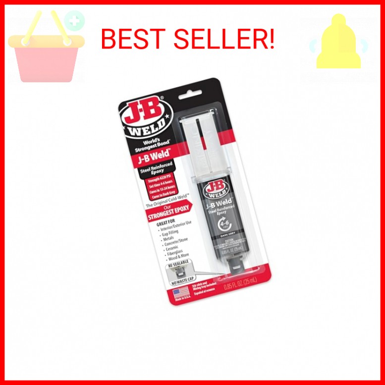 J-B Weld 50165 25ml Epoxy Syringe, Plain