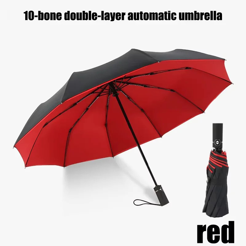color windproof fully automatic umbrella large size rainproof suitable