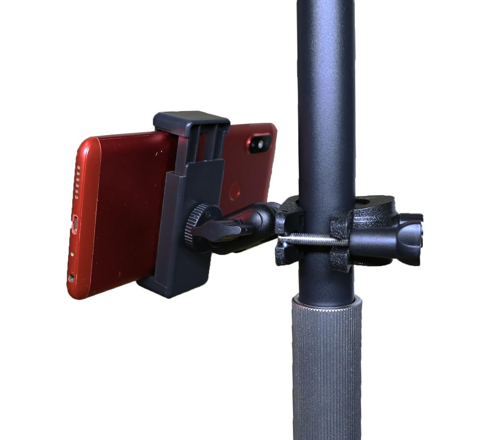 Hocoder Phone Holder for Mic Stand Clamp Single - Holder, Black