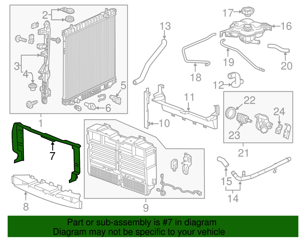 Genuine GM Front Bumper Shutter Baffle 84152203