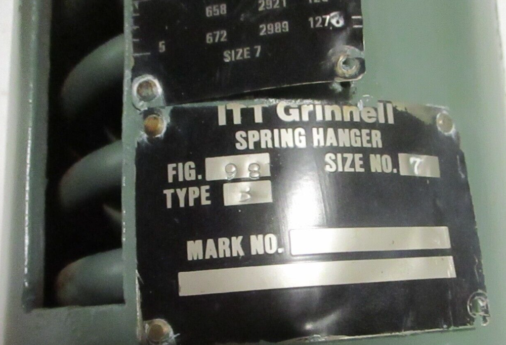 GRINNELL Model 98 Type B Size 8 Double Spring Hanger / Scale In 0-5 / 392-672#
