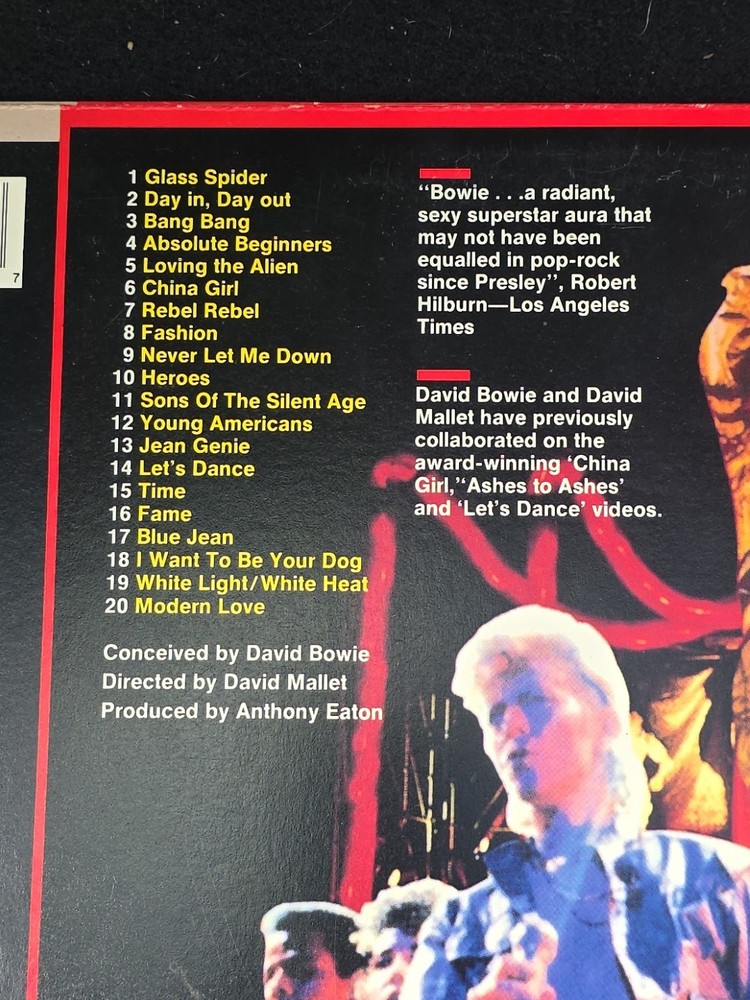 David Bowie Glass Spider Lazerdisc