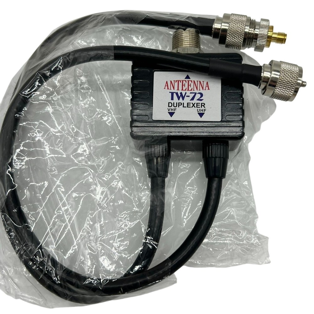 NEW Antenna TW-72 VHF/UHF Duplexer Cable Splitter Adapter Black