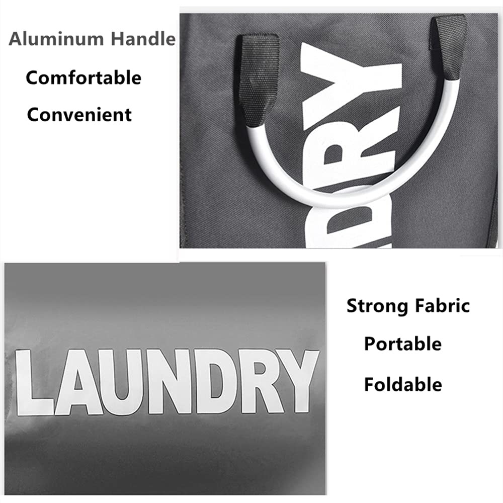 Black Collapsible Cloth Laundry Basket Foldable Fabric Hamper 1 Piece