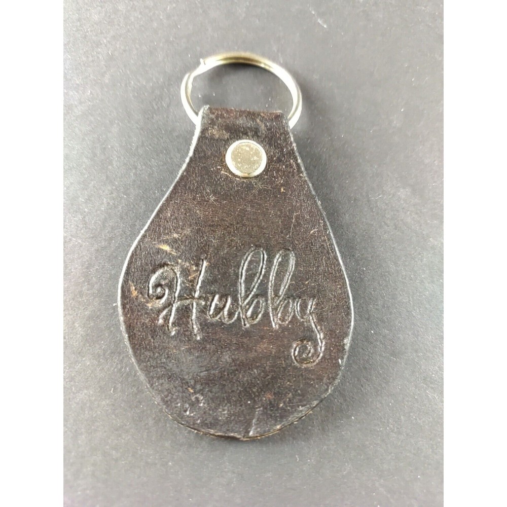 Hubby Large Leather Keychain Flawed Used Rough