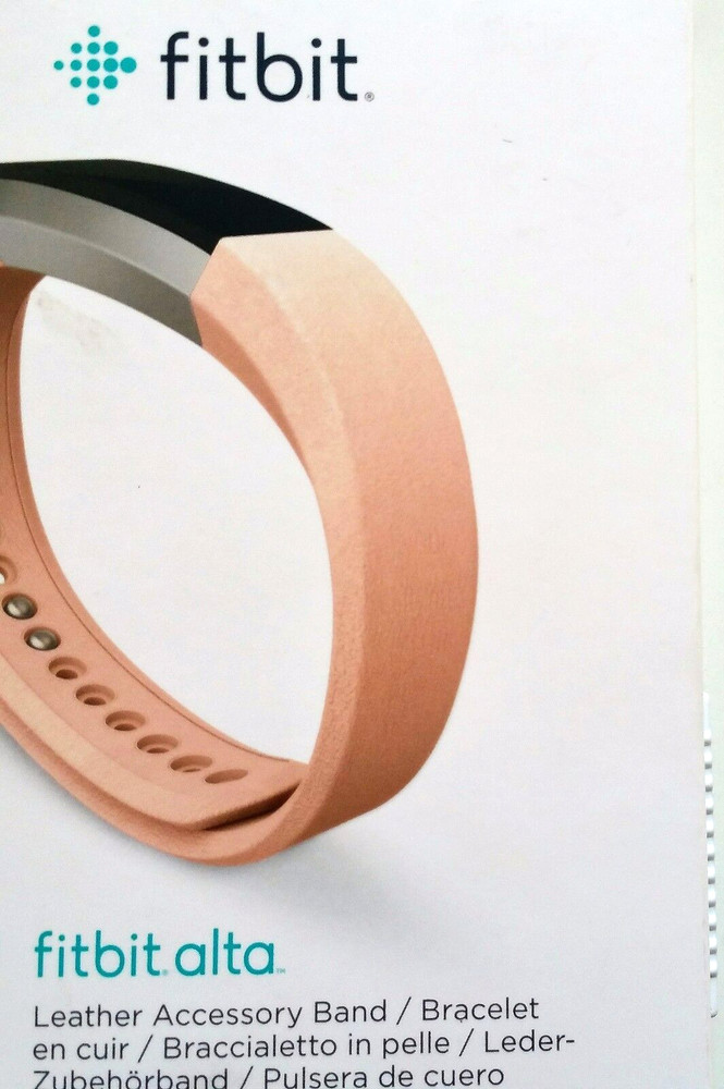 Fitbit Alta Leather Band Replacement Accessory Large Pink OEM New Sealed!